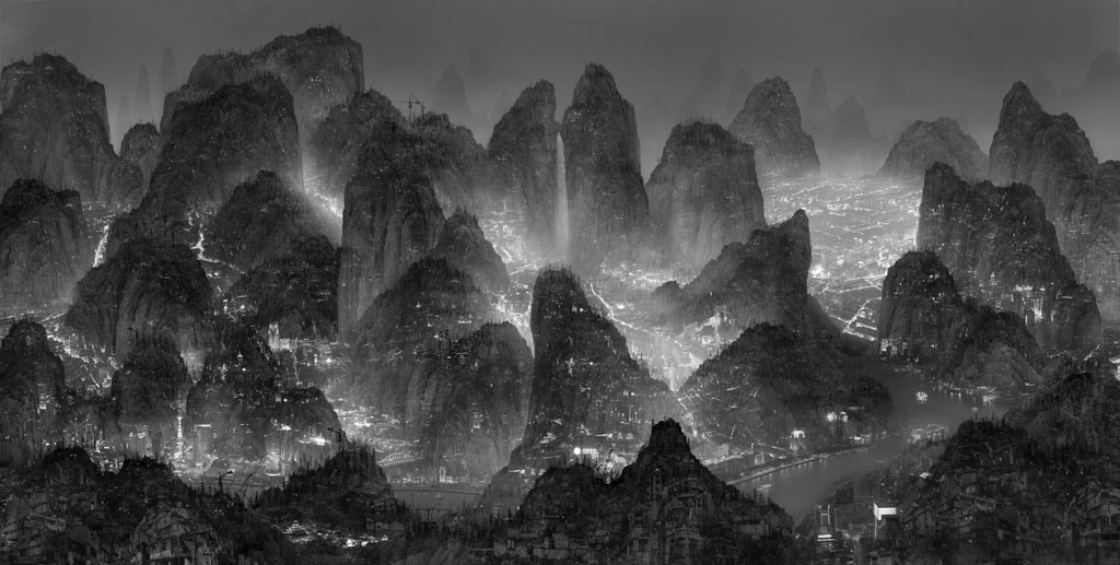 Futuristic megalopolis by Yang Yongliang