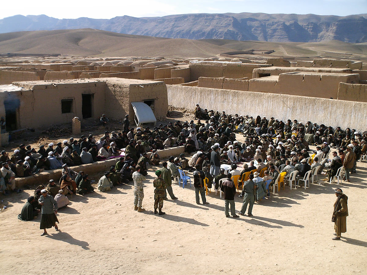 Shuras are consultation bodies, consisting predominantly of influential tribal leaders and village elderly. This form of political representation is strongly rooted in the local community. Especially in the final years of the mission, TF-U asked for the assembly of Shuras as a way to discuss a wide array of reconstruction objectives, for instance on issues of good governance or water disputes.