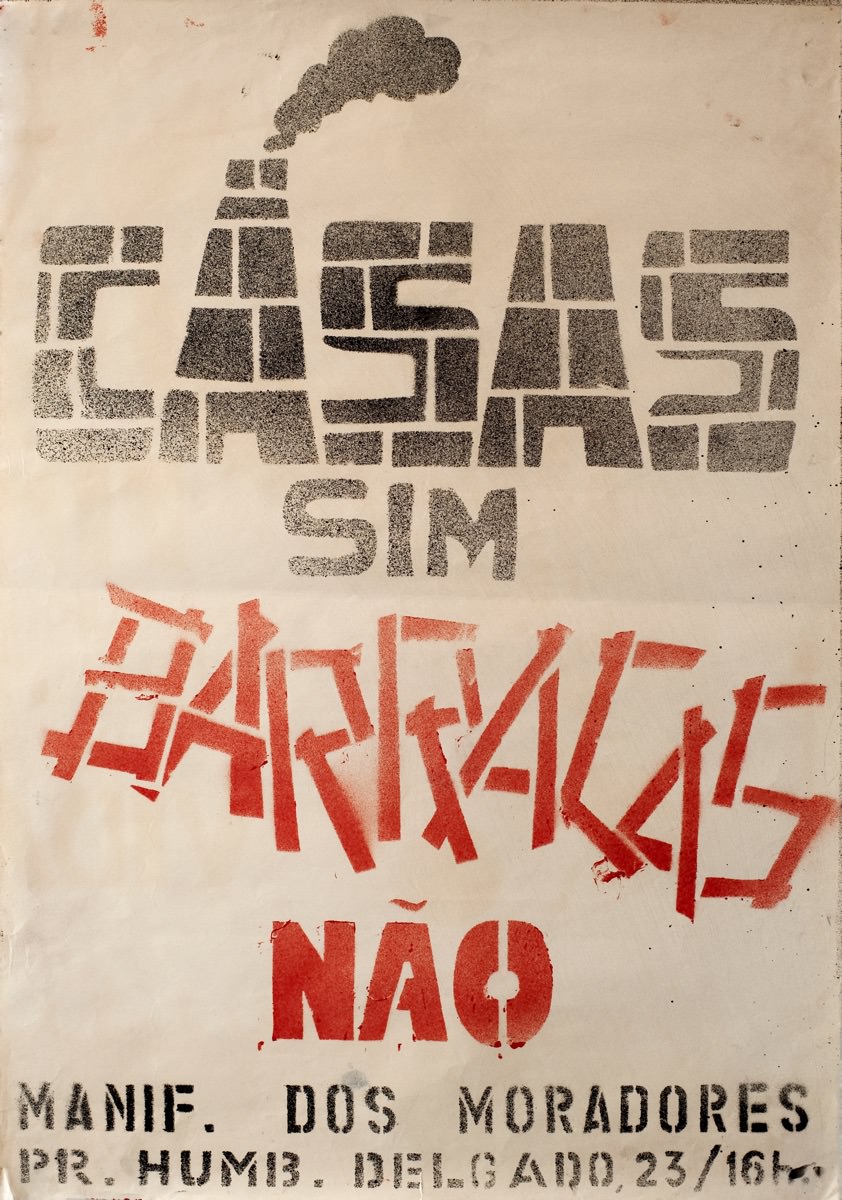 Poster announcing the protests against the dismantling of SAAL in 1976. Source: Archive of Centro de Documentação 25 de Abril (Collection A. Alves Costa) – University of Coimbra