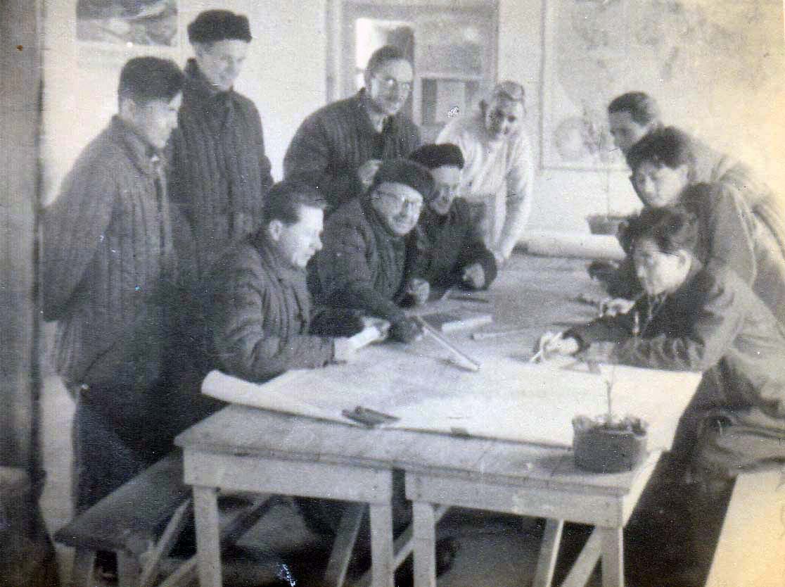 POST-INDEPENDENCE MODERNIZATION: Piotr Zaremba and collaborators in North Korea, winter 1954/55. Courtesy of the Zaremba Family.